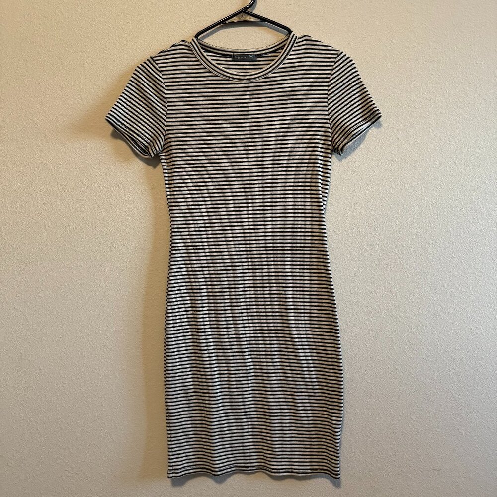 T Shirt Dress Mini Dress Striped Size Small